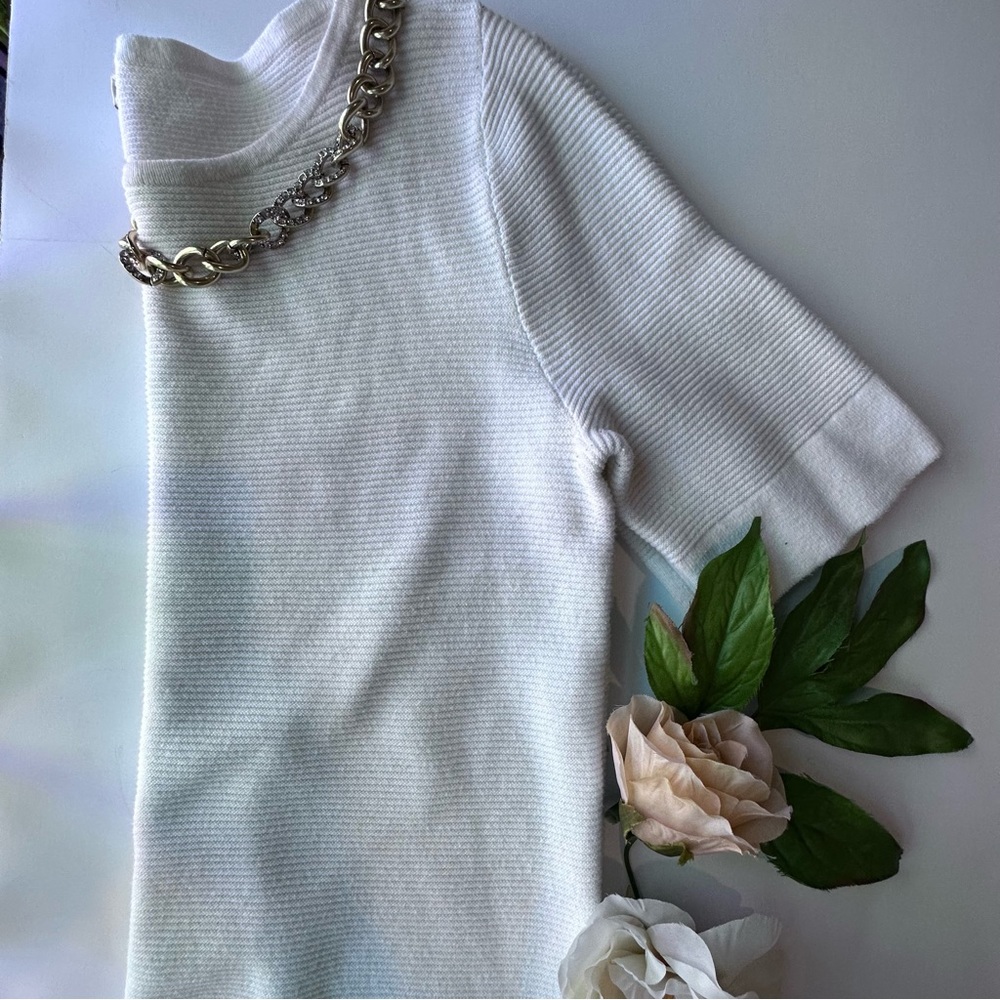 🍄 J.Crew Ribbed Knit Sweater in White